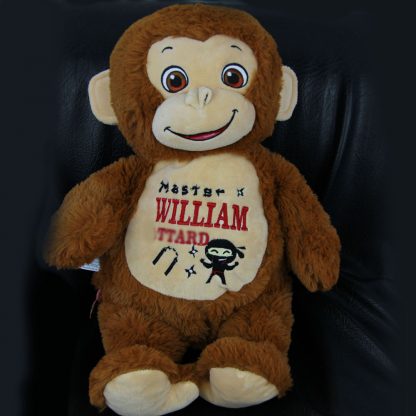 personalised monkey teddy